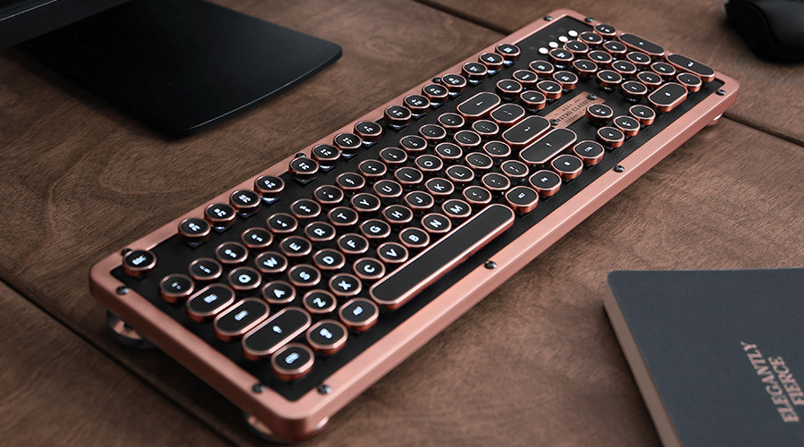 كيبورد AZIO Retro Classic Bluetooth ببطارية تدوم حتى سنة كاملة من الاستخدام اليومي