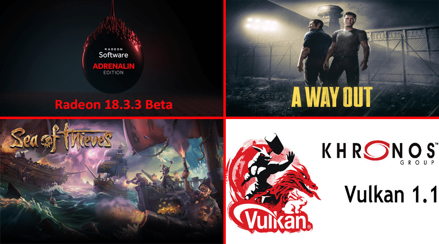 تعريف AMD Radeon Adrenalin 18.3.3 Beta يدعم لعبة Sea of Thieves و A Way Out