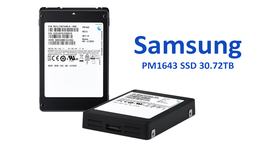 قرص سامسونج PM1643 SSD 30.72TB سيسمح لك بتخزين 5700 فيلم FHD بحجم 5GB