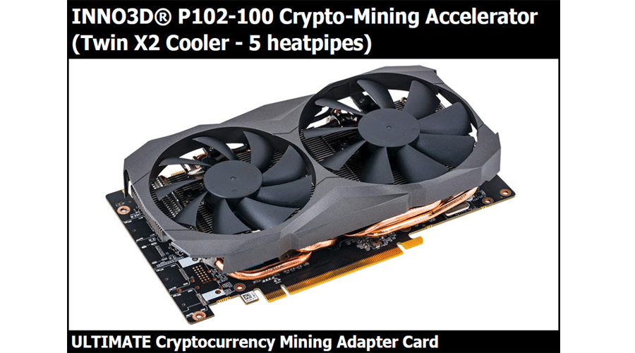 ظهور بطاقة Inno3D P102-100 بقوة تعدين تتجاوز بطاقة TITAN Xp!