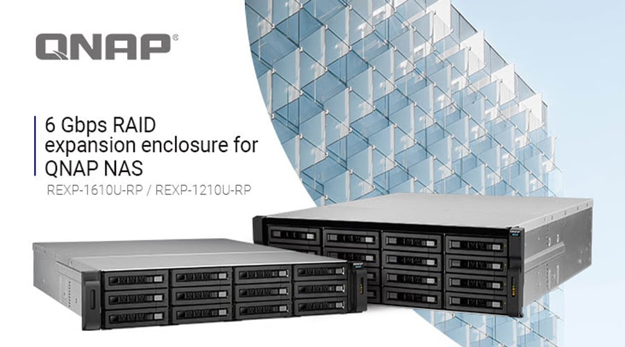 الكشف عن حلول التوسعة الجديدة REXP-1610U-RP/REXP-1210U-RP لوحدات QNAP NAS