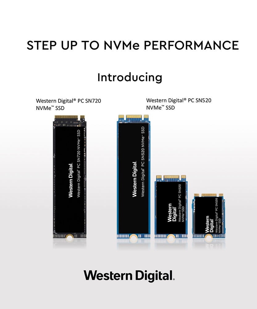 عودة جديدة من Western Digital مع أقراص NVMe SSD SN720 و SN520