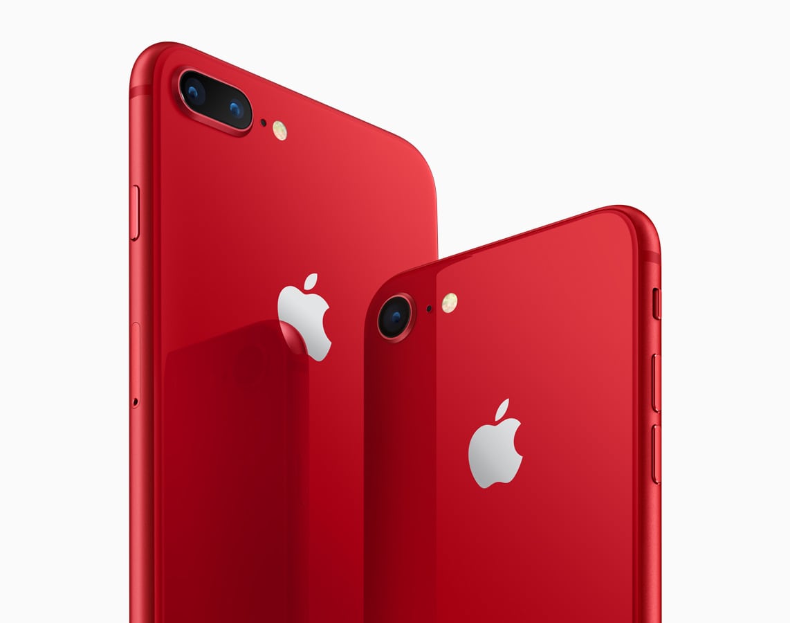 آبل تطلق النسخة الحمراء من iPhone 8 و iPhone 8 Plus