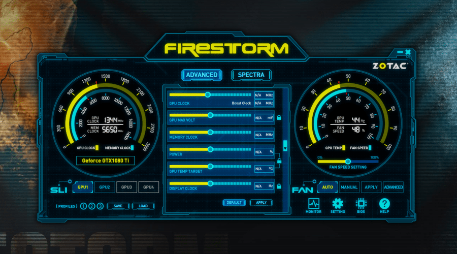 احترف كسر السرعة لبطاقات ZOTAC GTX 10 مع برنامج FireStorm