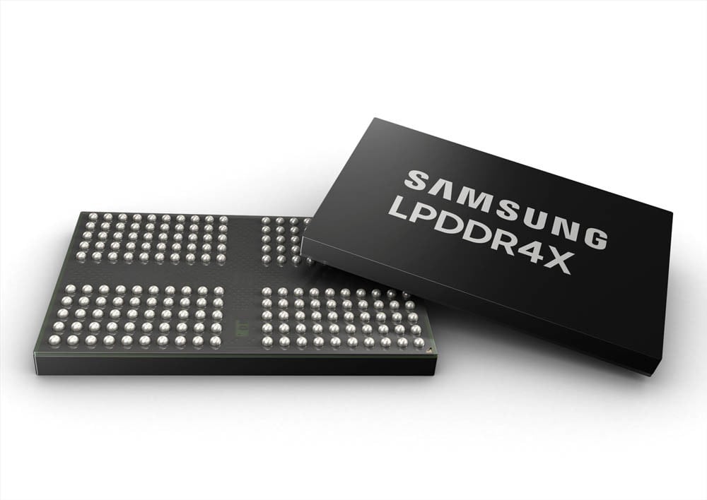 سامسونج تبدأ مرحلة الإنتاج الكمي لرقاقات الذاكرة 16Gb LPDDR4X DRAM بدقة 10nm