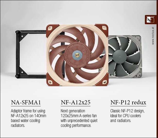بعد 4 سنوات من التطوير Noctua تعلن عن مروحة الجيل التالي الثورية NF-A12x25 120mm