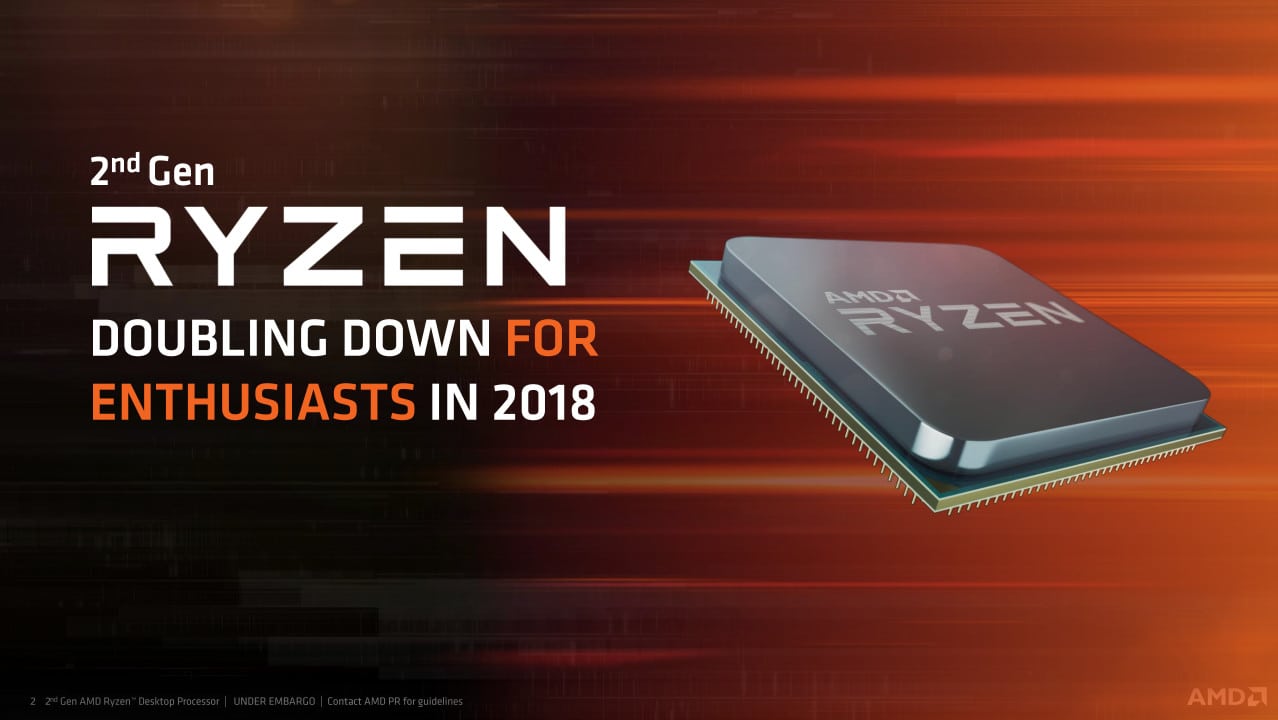 ظهور أسماء الدفعة الثانية من معالجات AMD Ryzen الجيل الثاني