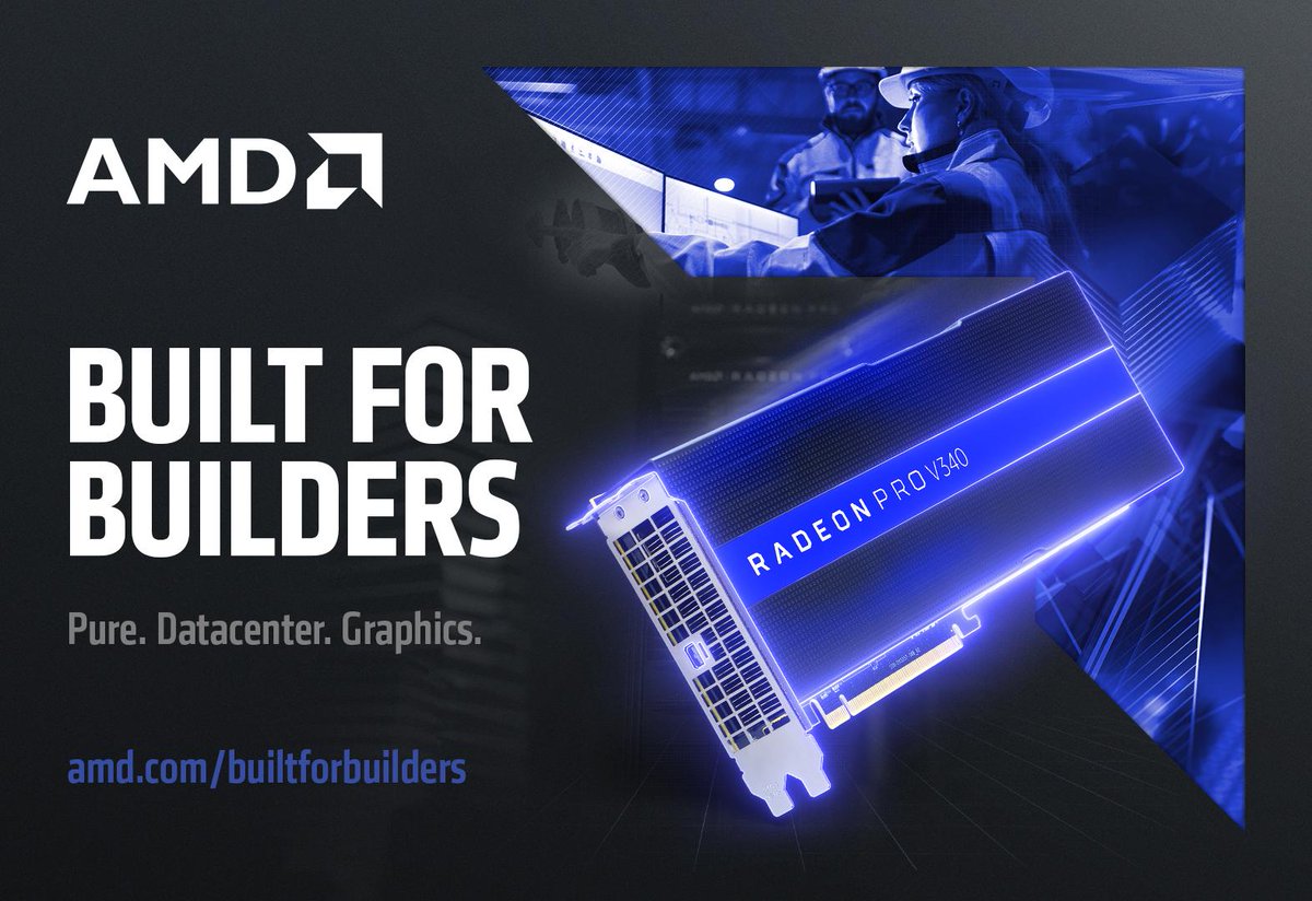 AMD تكشف عن بطاقتها Radeon Pro V340 بذاكرة 32 جيجا