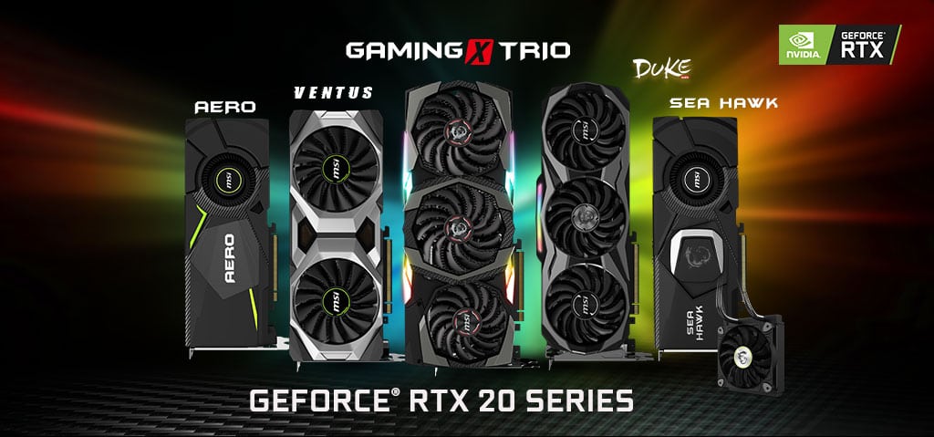 شركة MSI تكشف عن سلسلة بطاقات GeForce RTX الخاصة بها