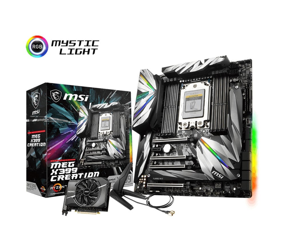 MSI تعلن عن لوحات MEG X399 Creation الاكثر تشويقاً لتشغيل Threadripper