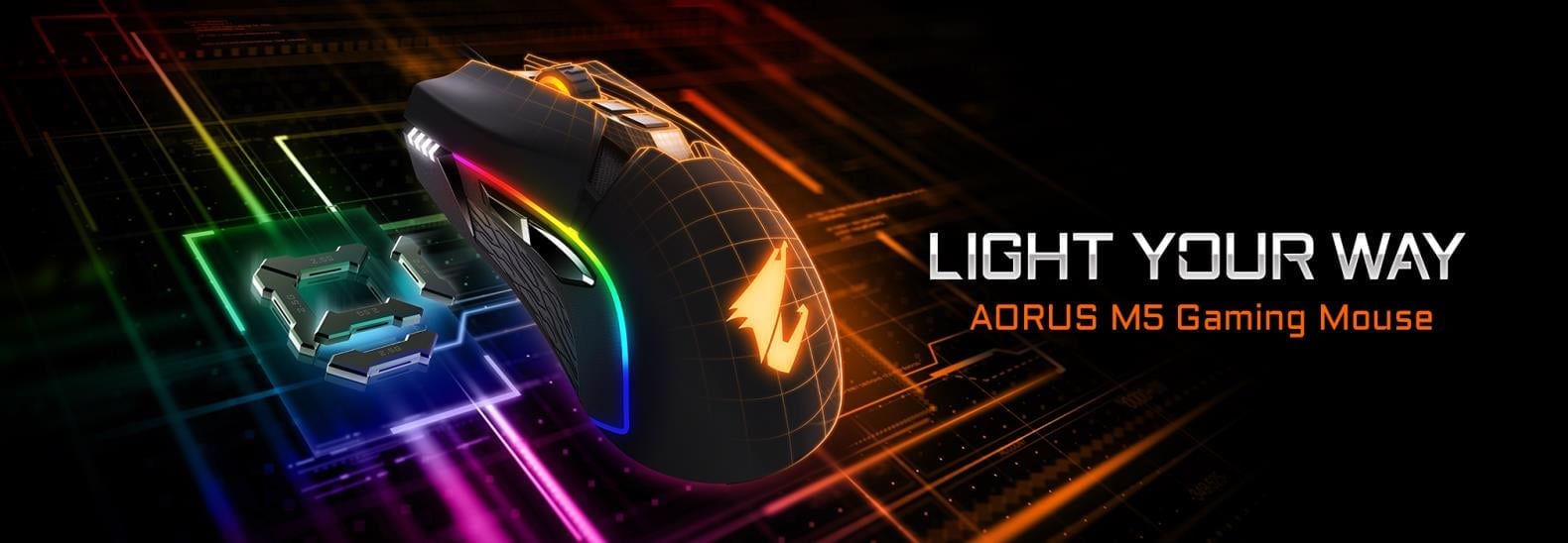 GIGABYTE AORUS تطلق الماوس الاحترافي M5 المخصص للاعبين