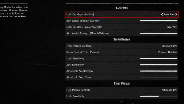 Red dead redemption 2 control