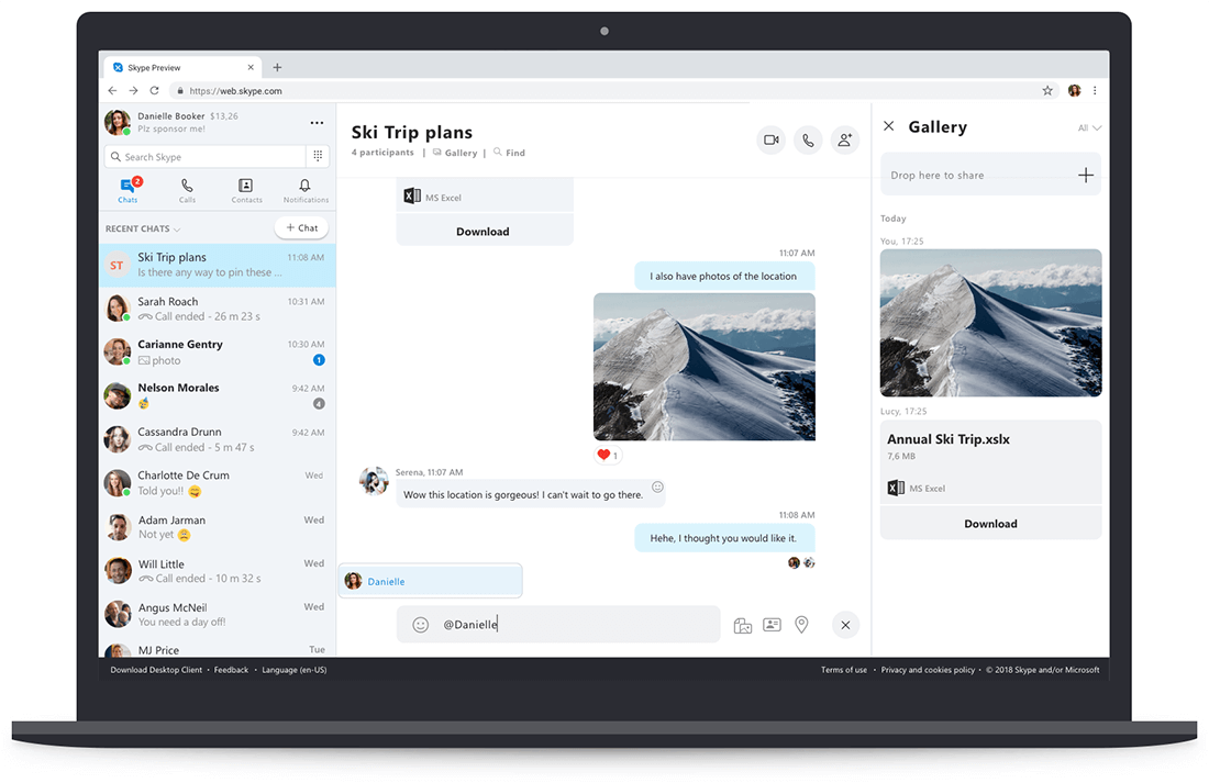 ميكروسوفت تُدشِّن موقع Skype for Web مع مكالمات فيديو HD