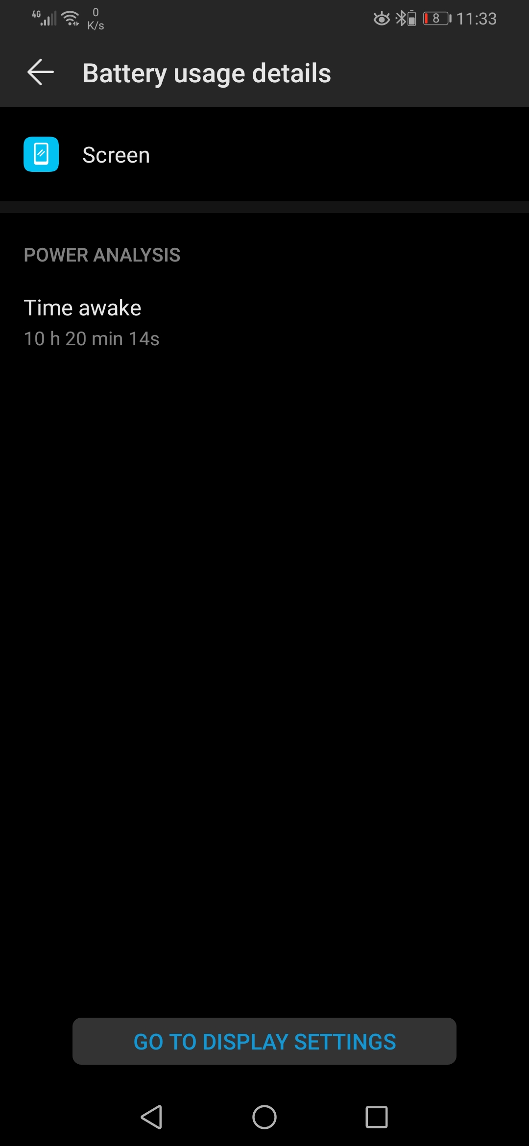 Huawei P30 Pro screen on time