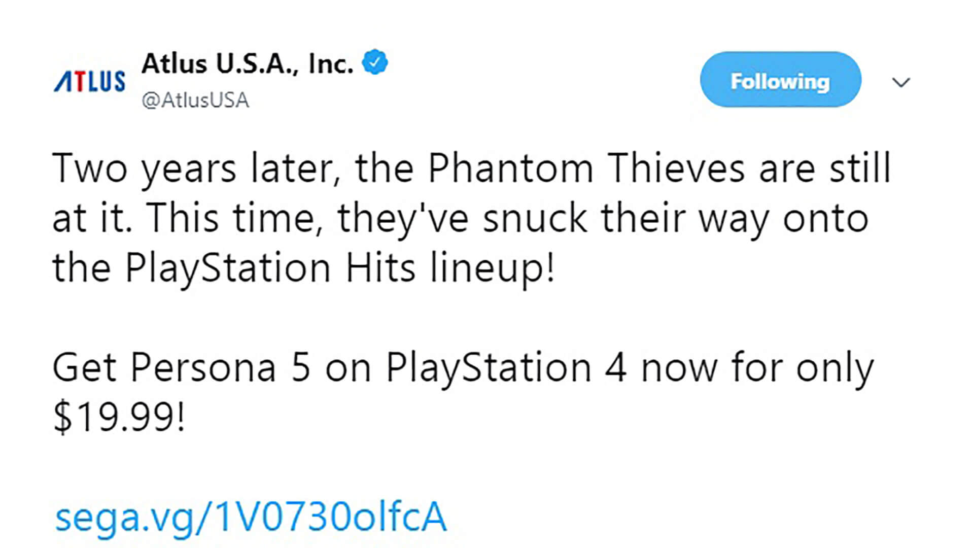 لعبة Persona 5 تنضم إلى PlayStation Hits Lineup لعبة Persona 5 تنضم إلى PlayStation Hits Lineup