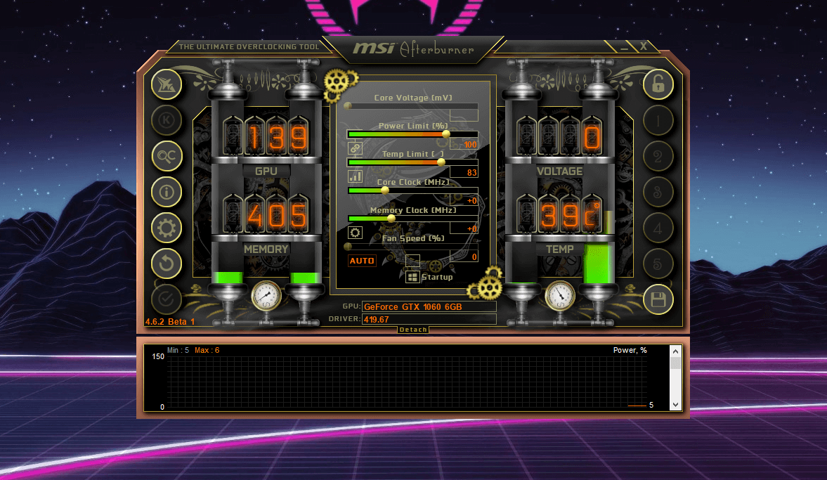 نسخة محدثة من برنامج MSI Afterburner 4.6.2 Beta 1 تتضمن الان واجهة جديدة