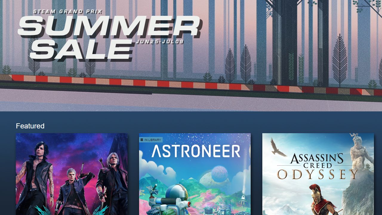 عروض ضخمة على Steam بعنوان : Grand Prix Summer Sale !!