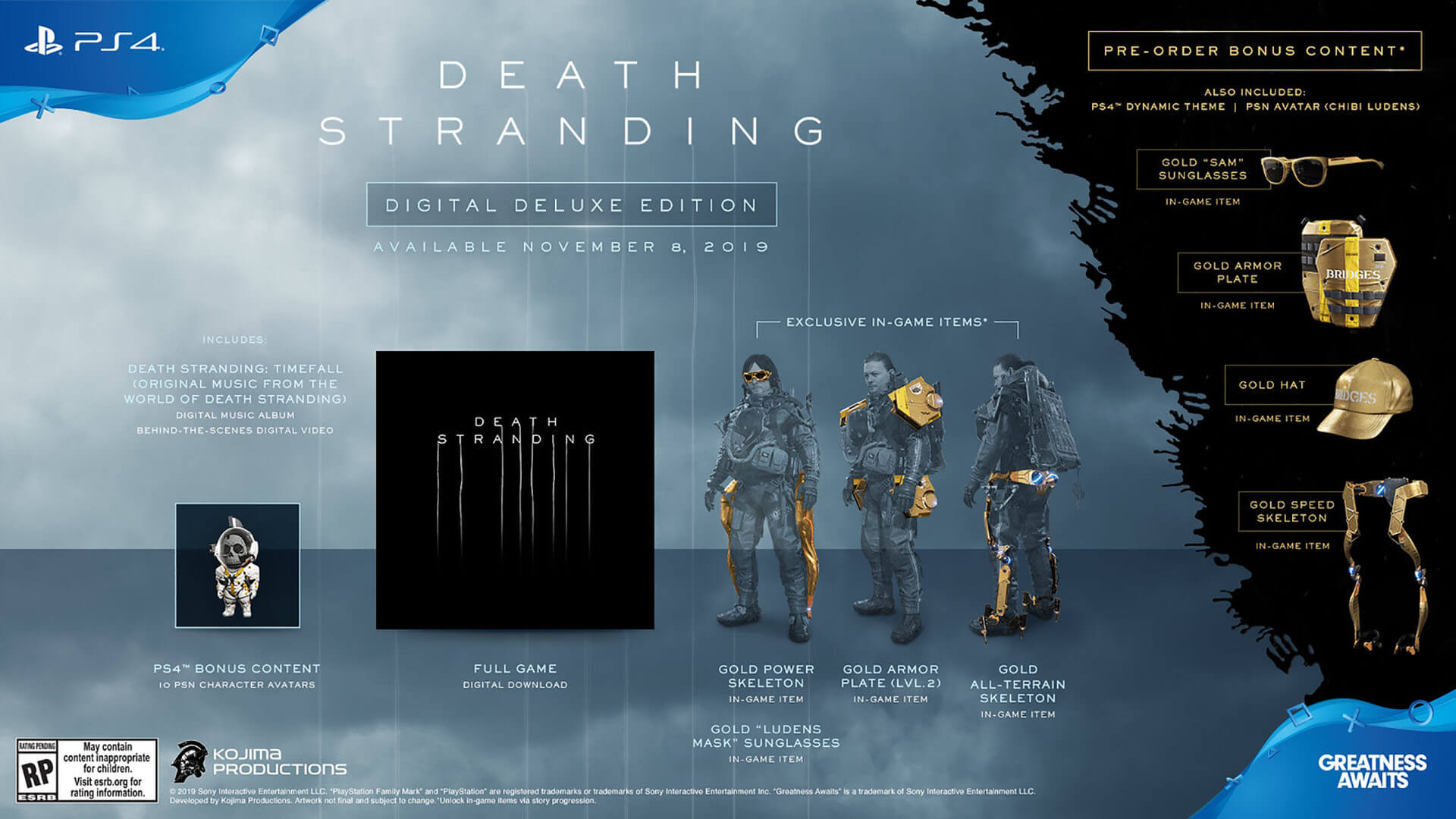 تعرف على جميع محتويات نسخ Death Stranding المختلفة، تحفة Hideo Kojima الجديدة تعرف على جميع محتويات نسخ Death Stranding المختلفة، تحفة Hideo Kojima الجديدة