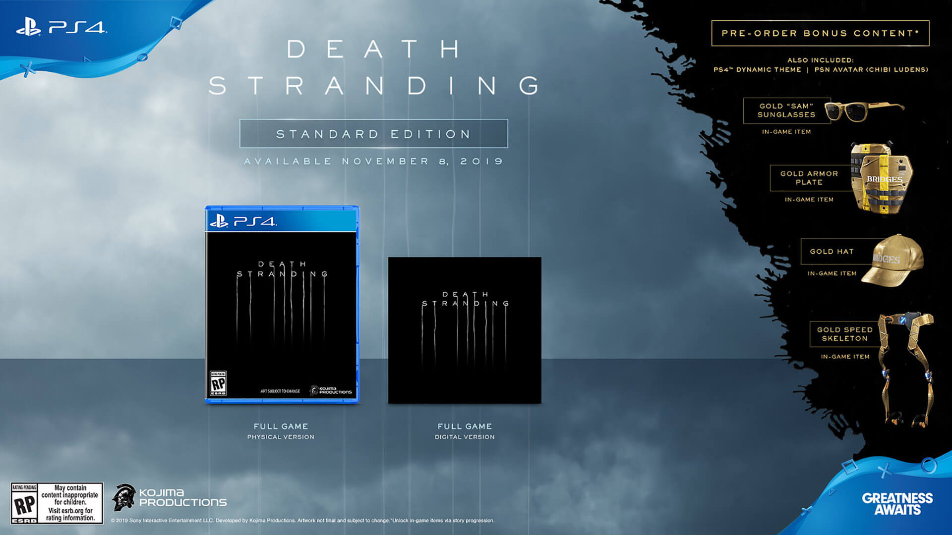تعرف على جميع محتويات نسخ Death Stranding المختلفة، تحفة Hideo Kojima الجديدة تعرف على جميع محتويات نسخ Death Stranding المختلفة، تحفة Hideo Kojima الجديدة