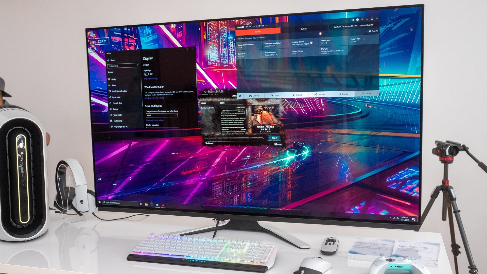 طرح شاشة جديدة من Alienware بمساحة 55 بوصة ومزايا الـ OLED !
