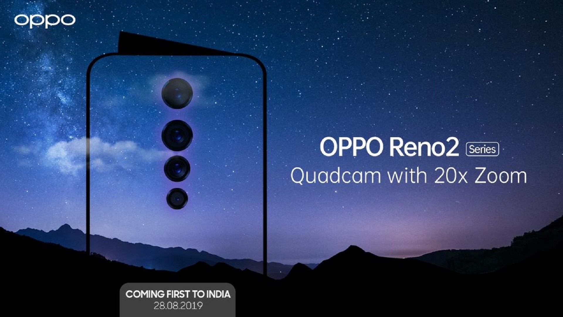 أوبو تُروج لهاتفها الجديد Oppo Reno 20x بكاميرا رباعية وتقريب حتى 20 مرة