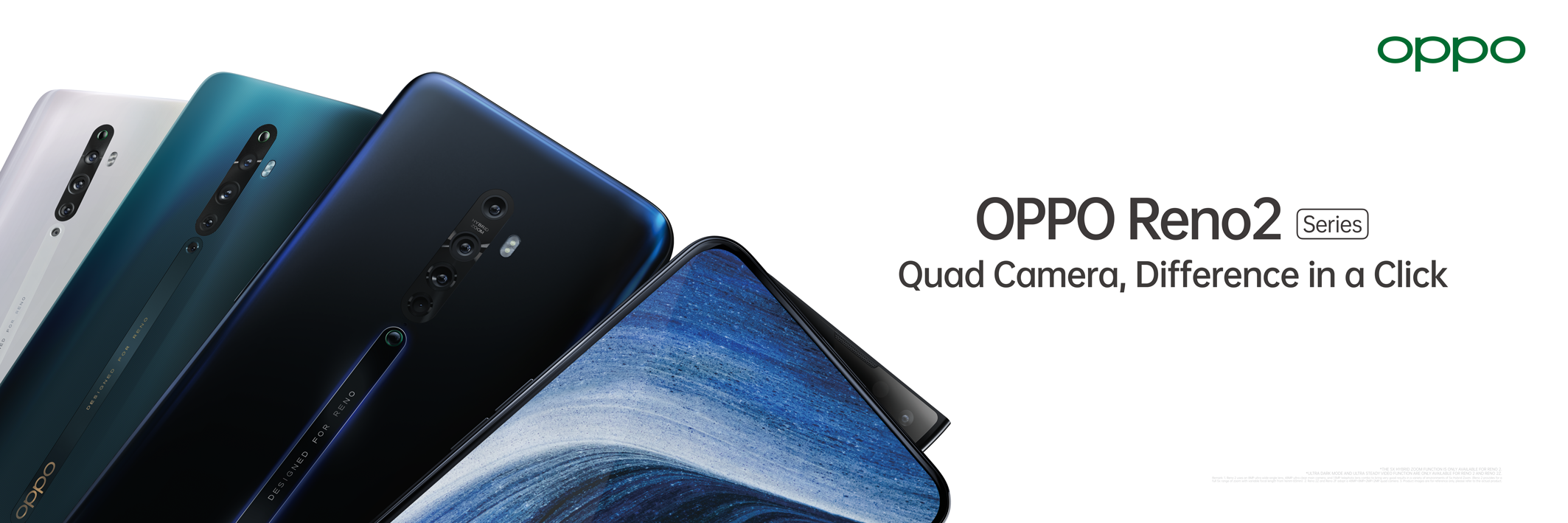 OPPO تطلق سلسلة هواتف Reno 2 بمنظومة كاميرات رباعية