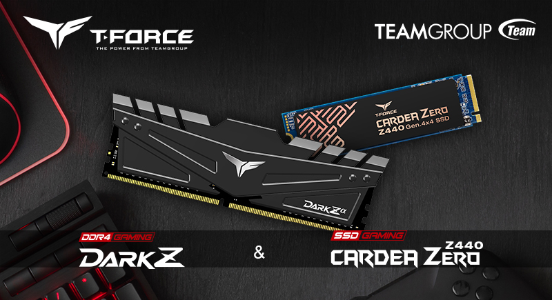 شركة TEAMGROUP تطلق ذواكر T-FORCE DARK Z α و هارديسك CARDEA ZERO Z440 المخصصين للالعاب