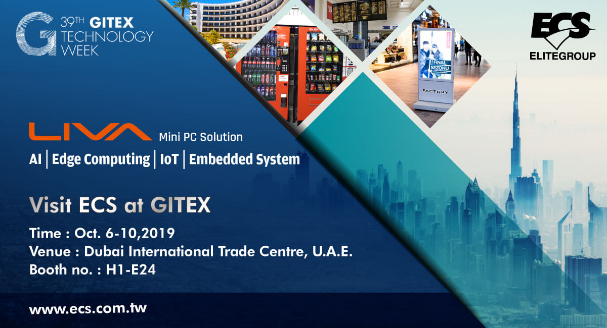 شركة ECS تكشف عن منتجات الكمبيوترات الصغيرة والفصول الذكية في Gitex 2019!