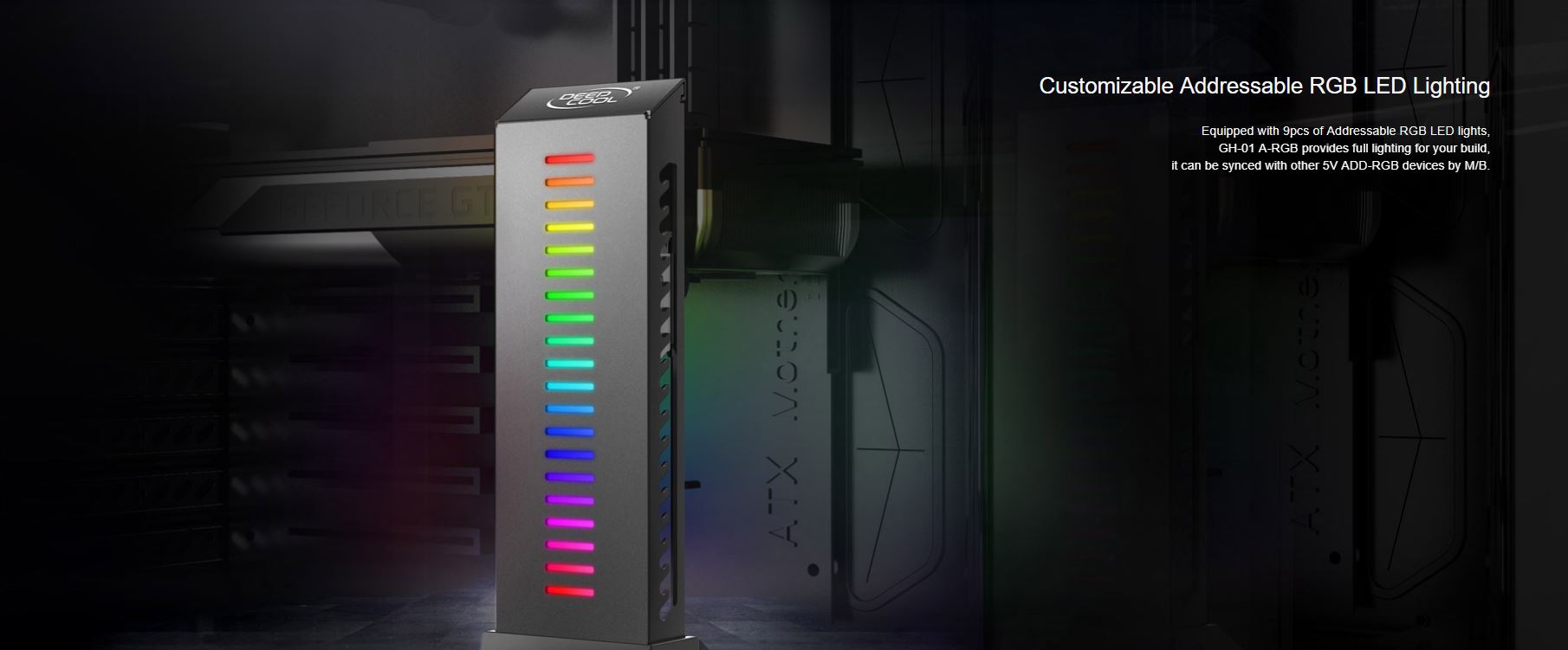 شركة DeepCool تطلق جهاز GH-01 ،حامل البطاقات الرسومية مع RGB