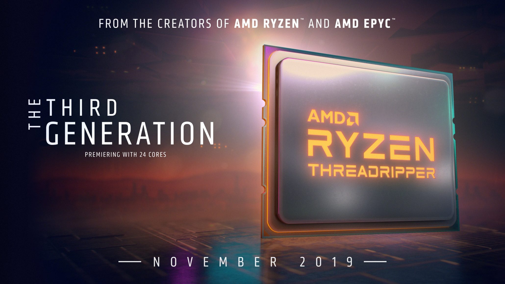 تغير موعد إطلاق معالجات AMD Threadripper 3000 إلى 7 نوفمبر