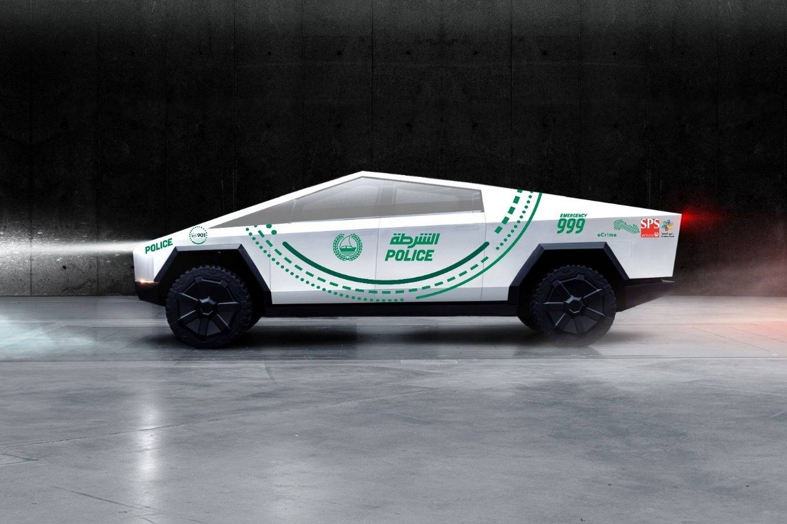 شرطة دبي تُعلن انضمام سيارة Cybertruck لأسطولها بحلول 2020