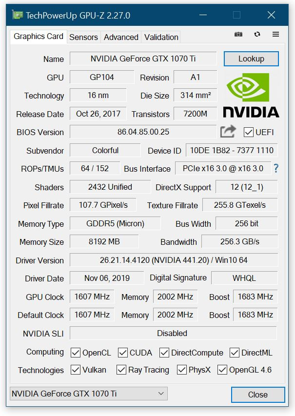 برنامج GPU-Z يحصل علي إصدار جديد برقم 2.27.0