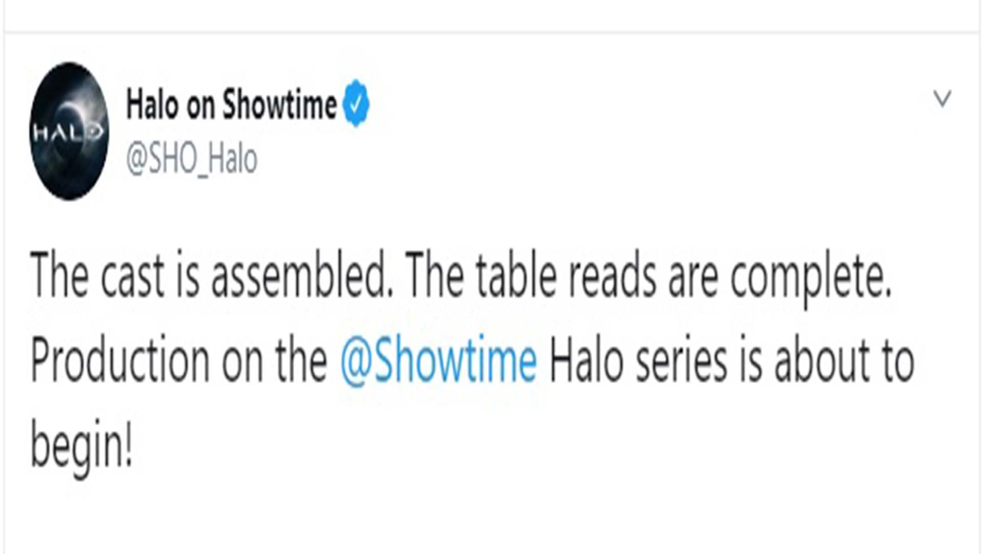 showtime halo TV series
