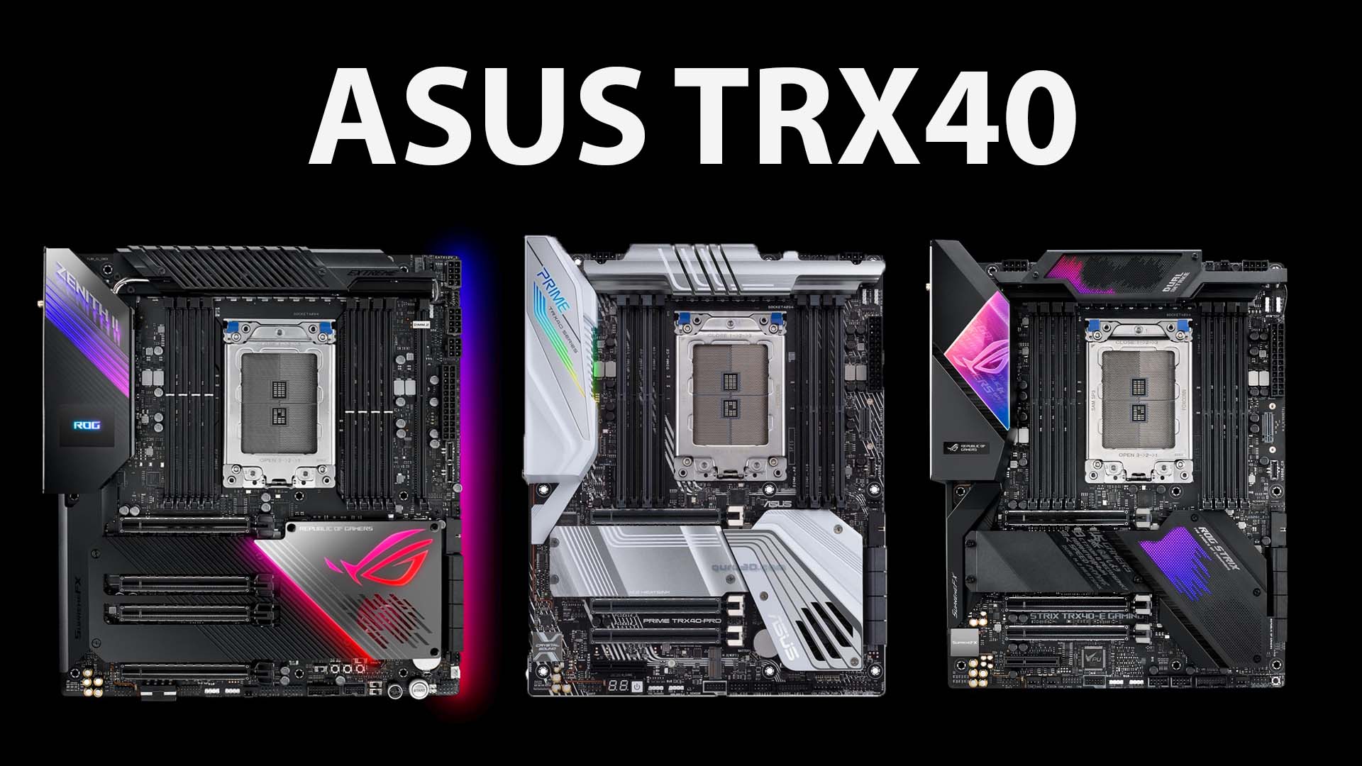 شركة ASUS تستعرض عضلاتها مع تشكيلة لوحاتها الأم بشريحة TRX40