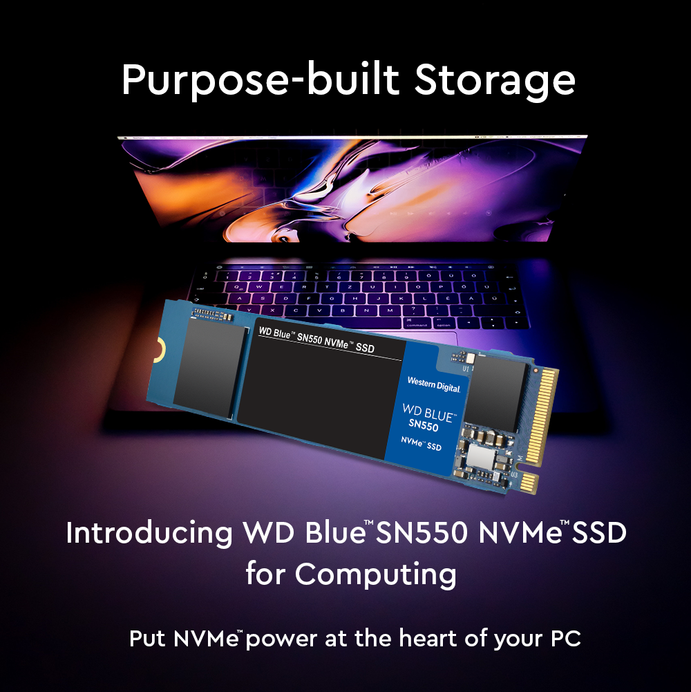 ويسترن ديجيتال تُطلق محرك أقراص الحالة الصلبة WD Blue SN550 NVMe هارديسك