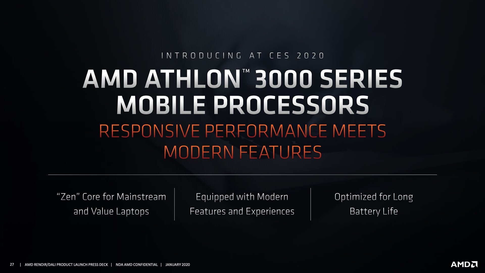 معرض CES2020 :ظهور معالجات Athlon 3000 Gold و Athlon 3000 من شركة AMD بروسيسور