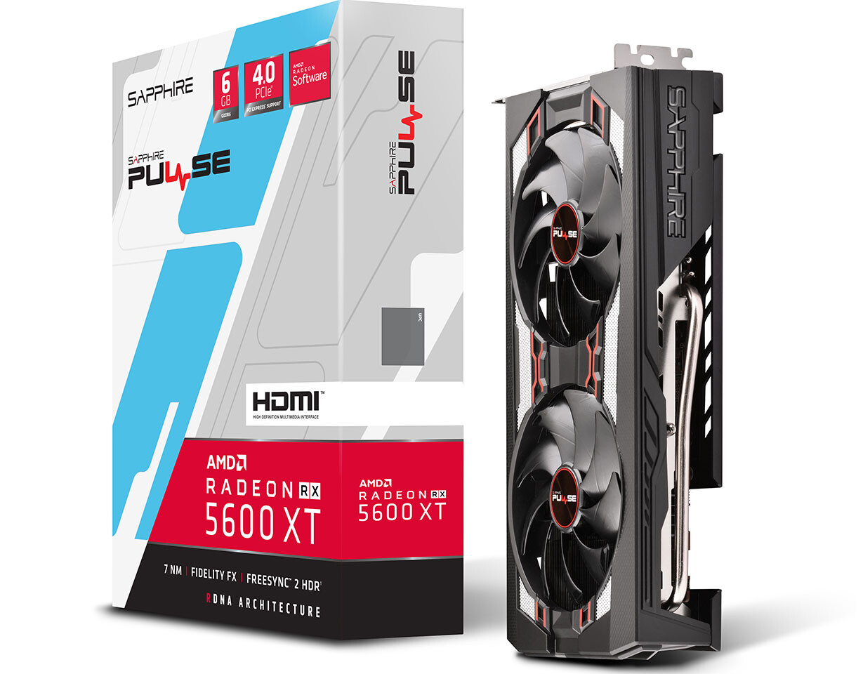 بطاقة SAPPHIRE PULSE RX 5600 XT متاحة الان بالأسواق بسعر 290 دولار
