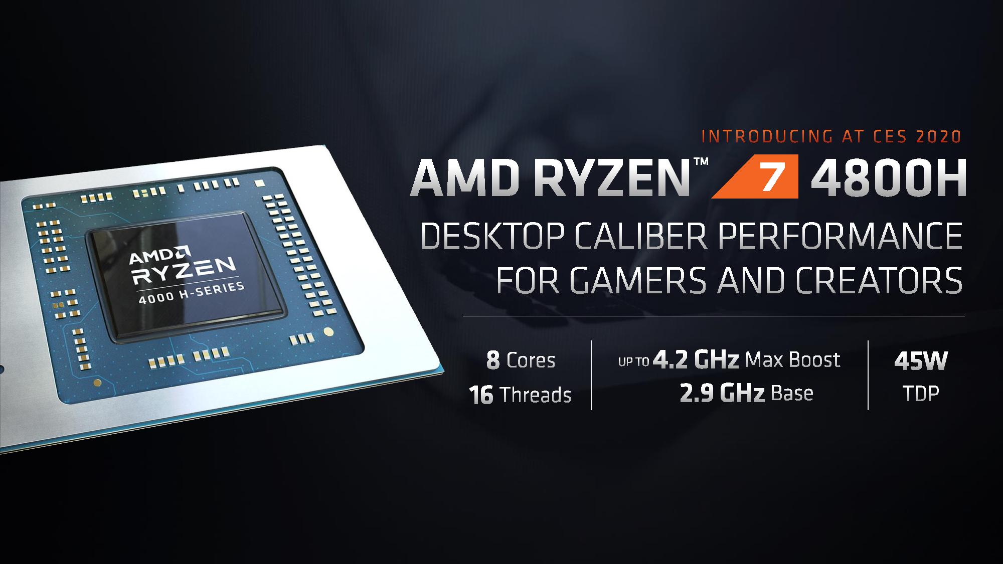 معرض CES20: الكشف رسمياً عن معالجات AMD Ryzen 4000 للأجهزة المحمولة