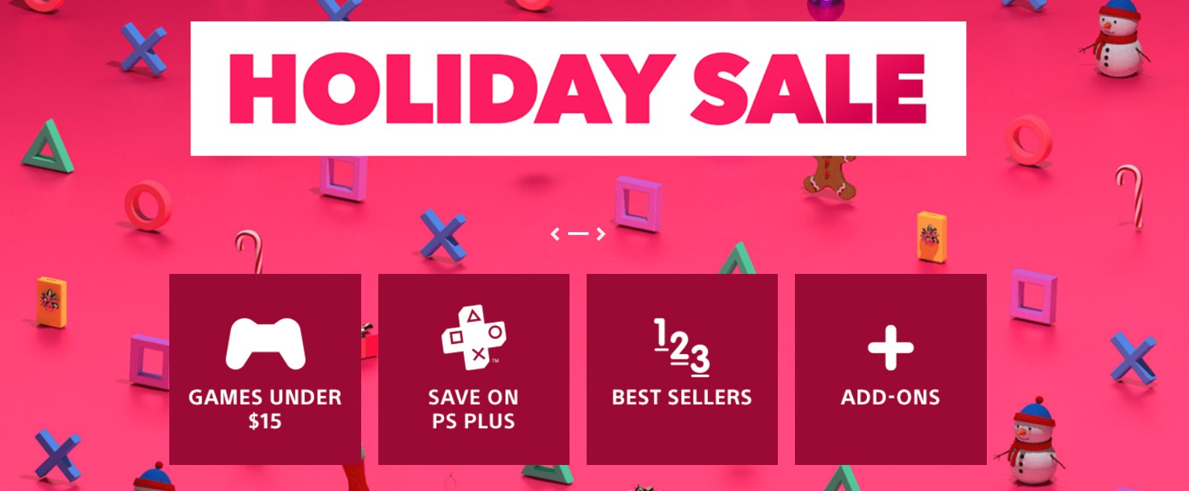 Sony PS Store PS4 Holiday Sale 2020