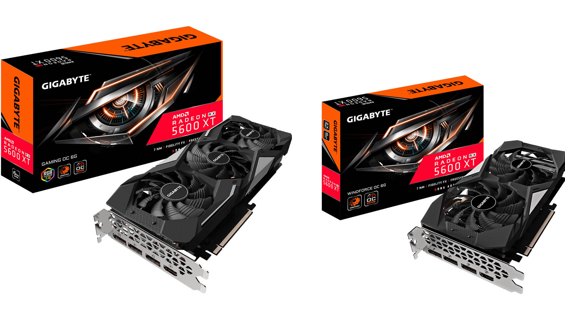 الكشف عن بطاقتين RX 5600 XT من GIGABYTE بتصميم احترافي
