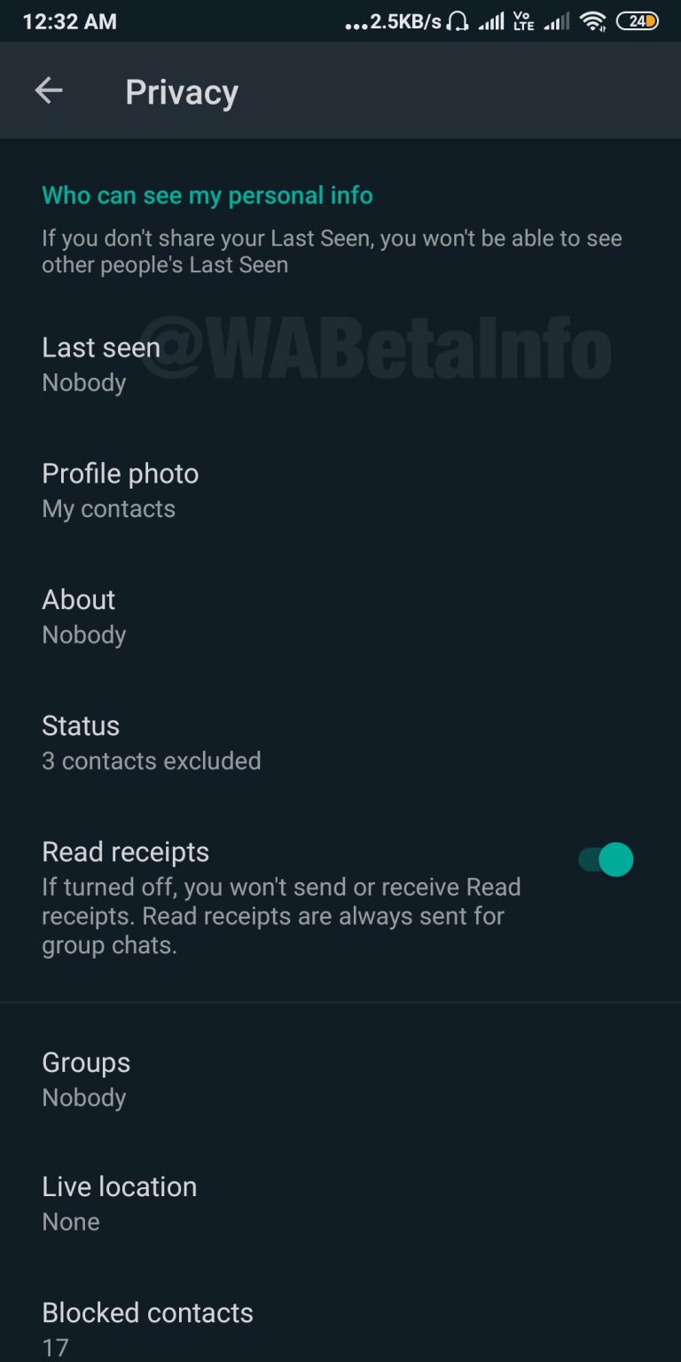 النسخة التجريبية الأخيرة من WhatsApp تحتوي على النمط الليلي