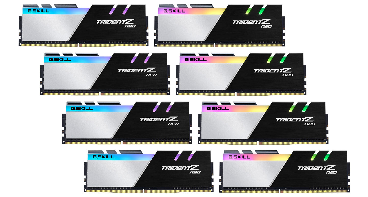 الإعلان عن ذاكرة G.SKILL Trident Z Neo DDR4 بحزمة 256GB (8x 32GB)