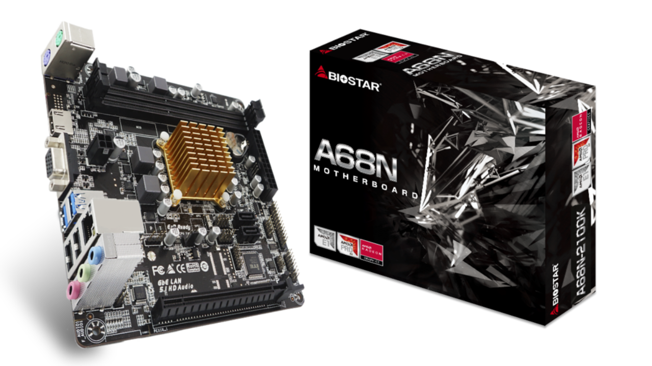 شركة BIOSTAR تعلن عن اللوحة الأم A68N-2100K SoC للأجهزة الاقتصادية