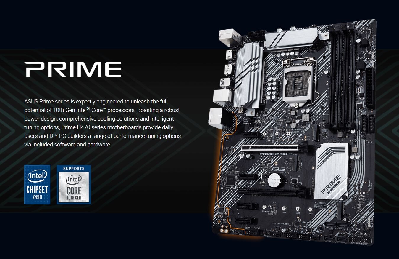 ASUS Z490 Intel cpu Motherboard