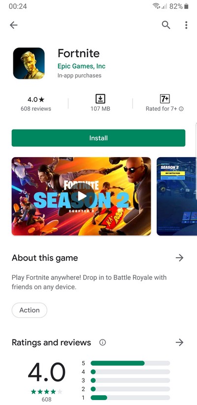 رسمياً: لعبة Fortnite أصحبت متاحة على متجر Google Play !