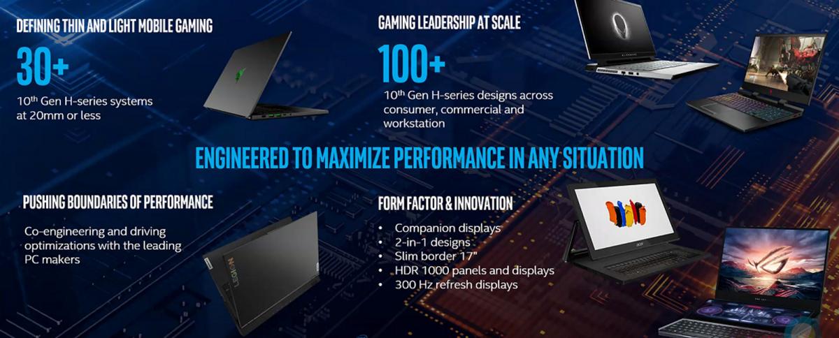 تدشين معالجات الجيل العاشر Intel Comet Lake-H للاجهزة المحمولة