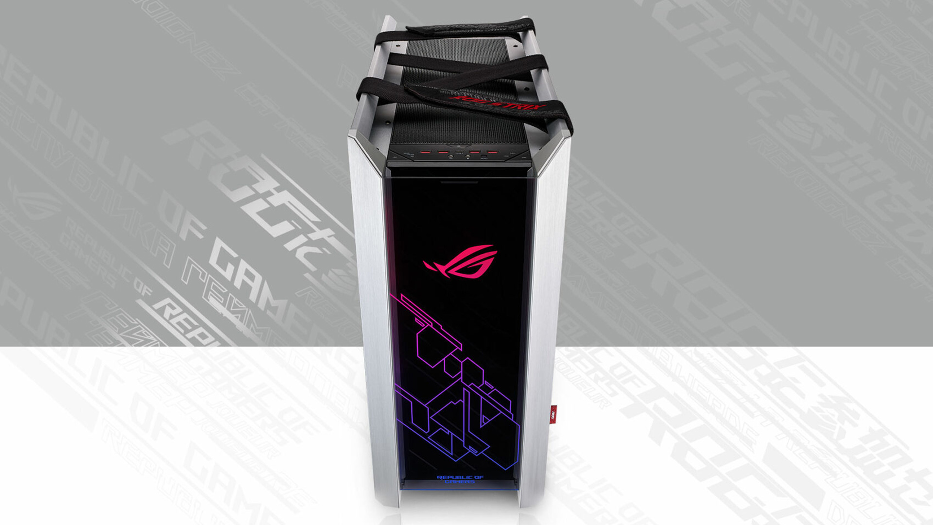 إصدار اخر من كيس ASUS ROG Strik Helios باللون الأبيض