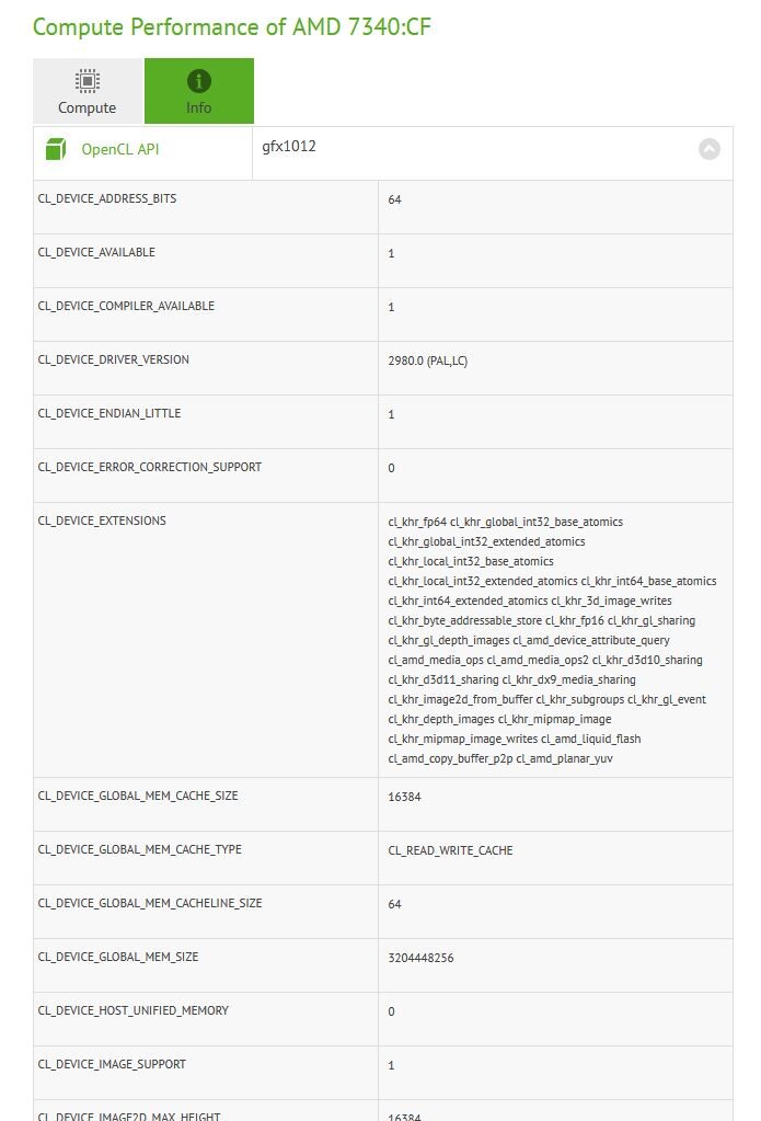 AMD Radeon RX 5300 Geekbench GPU
