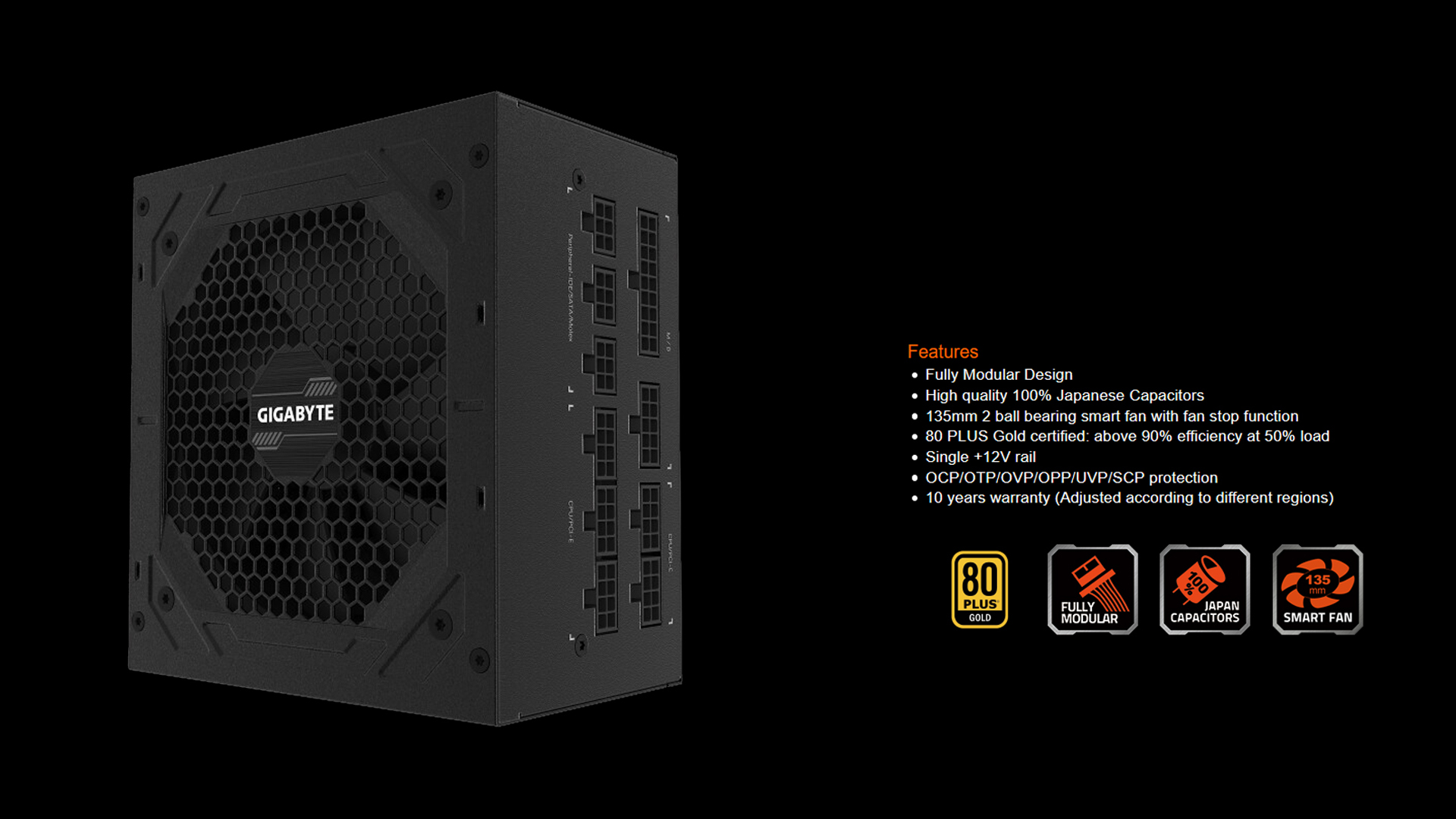 GIGABYTE تنتج ثلاثة مزودات طاقه جديدة باستطاعة 750W/550W/450W