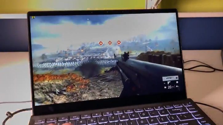معالج Intel TigerLake يشغل لعبة Battlefield V بقوة المعالج الرسومي Xe